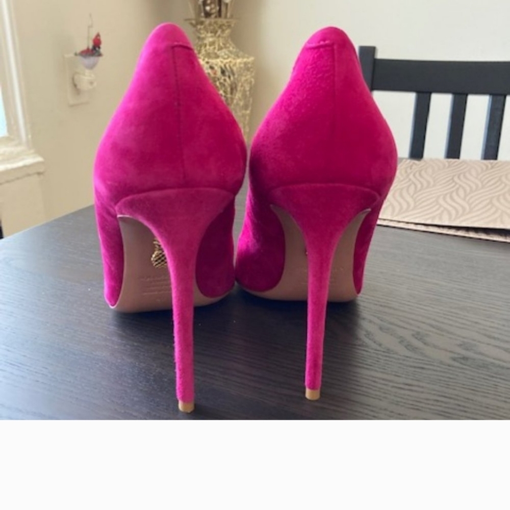 Aquazzura Simply Irresistible Suede Heels Sz 41 NO BOX - Picture 4 of 5